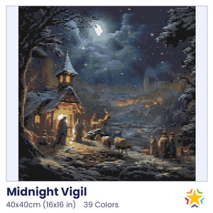 Midnight Vigil diamond painting rendering preview by create love share