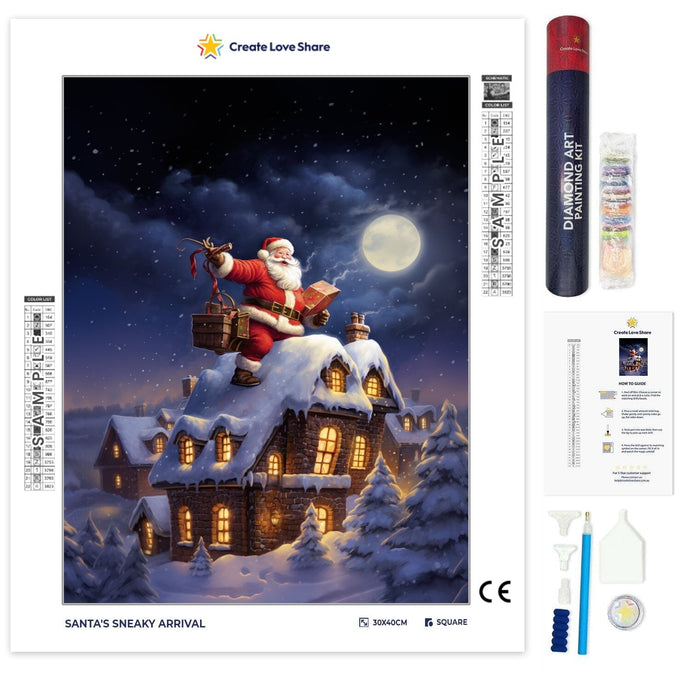 Santa's Sneaky Arrival full drill diamond painting by create love share